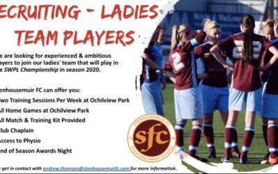 Stehousemuir FC – Recruiting Ladies Team Players