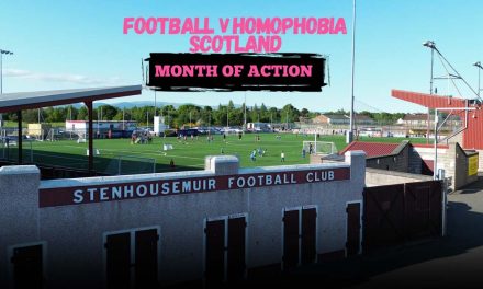 STENHOUSEMUIR FC SUPPORTS FOOTBALL V HOMOPHOBIA